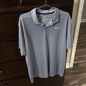 Nike Men's Light Gray Polo Shirt